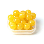100Pcs Natural Stone 6mm Yellow Agate Round Loose Gemstone Energy Healing Beads Hole Size 1mm DIY Smooth Beads for Bracelet Necklace Earrings Jewelry Making - color: Yellow Agate, size: 6mm