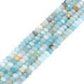 Amazonite 6mm Gemstone Faceted Rondelle Loose Beads DIY Jewelry Making Beads 16 Inch - color: Amazonite
