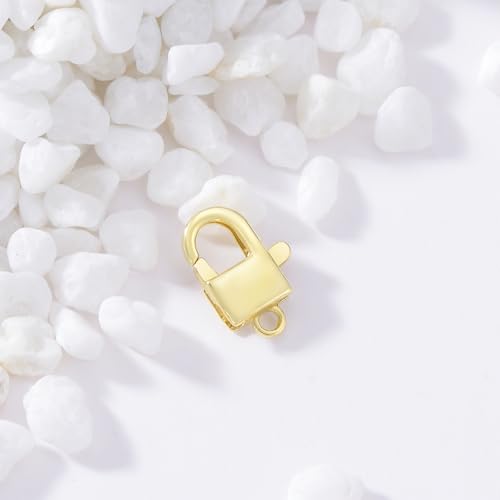 14K Gold Jewelry Clasp Necklace Extender Clasp Bracelet Extension Connector for DIY Necklace Bracelet Anklet Jewelry Making (Style 7) - size: Style 7-Yellow