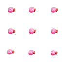 50PCS Polymer Clay Cake Roll Slice Sweet Food Dessert Loose Spacer Beads for DIY Bracelet Necklace Earring Key Chain Jewelry Making Hole 1mm - color: Pink Cake Roll
