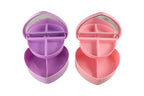 Vctitil 3 Pcs Heart shaped Jewelry Box - 2 Layer Jewelry Boxes with Mirror,Jewelry Storage Organizer,Jewelry Display Case,Desktop Organizer For Girls