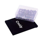 Natural Stone Beads 100pcs 10mm Amethyst Round Genuine Real Stone Beading Loose Gemstone Hole Size 1mm DIY Smooth Beads for Bracelet Necklace Earrings Jewelry Making (Amethyst, 10mm) - color: Amethyst Purple, size: 10mm