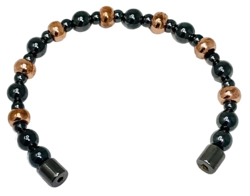 Copper and Magnetic Hematite Bracelet - size: 7 Inches