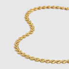 Dremmy Studios Dainty Gold Choker Necklace for Women 14K Gold Plated Coin Disc Figaro Layered Beaded Flat Mariner Sideways Cross Wishbone Link Clavicle Necklaces - style: 4.0mm Heart Chain