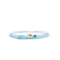 Made by Nami Surfer Anklet with Snap Hook Clasp Waterproof & Adjustable Thin String Ankle Bracelets for Women and Men Handmade Jewelry for Beach and Music Festival Accessories - color: Light Blue Gold