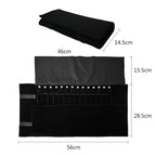 Portable Jewelry Roll Untangled Secure Necklace Travel Storage Bag Displays Holder 16 Chain (Black Diamond) - color: Black Diamond