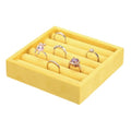 uxcell Stackable Jewelry Storage Tray, Jewelry Tray Drawer Organizer, Small Display Box for Earrings, Necklaces, Rings and Bracelets, Yellow - color: Yellow