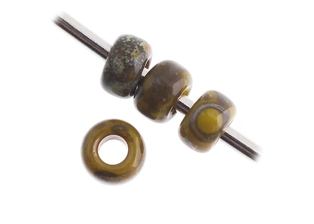 Miyuki Seed Bead 11/0 APX. 22 - g OP. Dk. Yellow Picasso Japanese Glass Seed Beads - color: Dk. Yellow Picasso