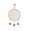 SHUNAE 10pcs stainess Steel cabochon Base Setting 20mm 25mm 30mm Round Cameo Pendant Trays DIY Jewelry Blank Bezel for Necklace Making (25mm Pattern B) - size: 25mm Pattern B