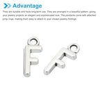 PATIKIL Letter Charm, 50pcs Alphabet Initial Pendant Charm Bulk DIY for Jewelry Making Bracelets Earrings Necklace - style: F