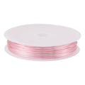 Cheriswelry 42.65 Feet Copper Wire for Jewelry Making 21 Gauge 0.7mm Tarnish Resistant Wire Pink Soft Artistic Bendable Wire with Spool - size: 21 Gauge(0.7mm)