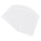 Clear Double-Sided Refill Inner Pages for Transparent Jewelry Storage Book 6 Ring Binder, 24 Sheets 96 Pockets - color: 24 Sheets for Large Bags