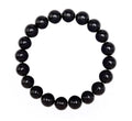 Adabele 1pc Natural Stretch Gemstone Bracelet 8mm (0.31") Bead 7" to 8.5 inch Healing Crystal Energy Quartz Chakra Jewelry Women Unisex Birthday Gift - color: Black Agate, size: 7 inch