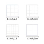 Xaekicr Grid Square Polymer Clay Cutters Set – 4PCS Geometric Clay Cutters for DIY Jewelry Making, Clay Tools for Polymer Clay Molds and Earring Projects - color: L color
