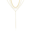 3PCS Gold Necklaces for Women,Chunky Statement Gold Plated Necklace Stack Layered Sterling Silver Herringbone Chains for Women Dainty Trendy Silver Chains Stacked Jewelry Gifts - color: gold Y-necklace set