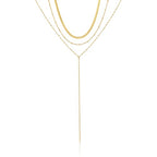3PCS Gold Necklaces for Women,Chunky Statement Gold Plated Necklace Stack Layered Sterling Silver Herringbone Chains for Women Dainty Trendy Silver Chains Stacked Jewelry Gifts - color: gold Y-necklace set