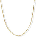 PAVOI 14K Gold Plated Curb Paperclip Box Sphere Bead Snake Herringbone and Figaro Chain Adjustable Necklace - style: Figaro-M