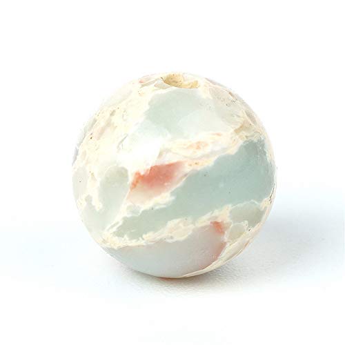 100Pcs Natural Stone 6mm Azure Imperial Jasper Round Loose Gemstone Energy Healing Beads Hole Size 1mm DIY Smooth Beads for Bracelet Necklace Earrings Jewelry Making - color: Azure Imperial Jasper, size: 6mm