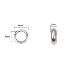 BEADIA Stainless Steel Spacer Beads 6x2mm Rondelle Loose Charm Caps Beads for DIY Jewelry Making 100pcs with 4mm Hole - color: 6x2mm 4mm