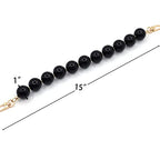 AUMEY Handbag Chain Straps Acrylic Purse Chain Strap Fashionable Replacement Purse Clutches Handles for Purse Handbags DIY Crafts, 15 inch of Each (YZL02-Black) - color: Yzl02-black