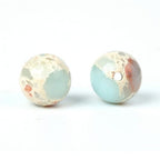 100Pcs Natural Stone 6mm Azure Imperial Jasper Round Loose Gemstone Energy Healing Beads Hole Size 1mm DIY Smooth Beads for Bracelet Necklace Earrings Jewelry Making - color: Azure Imperial Jasper, size: 6mm
