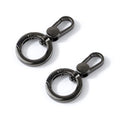 2pcsDouble Opening Snap Hooks,Push Gate Snap Hook Metal Swivel Lobster Claw Clasp Purse,Backpack,Bag Strap,Keyring,Phone case (Gun Black) - color: Gun Black
