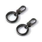 2pcsDouble Opening Snap Hooks,Push Gate Snap Hook Metal Swivel Lobster Claw Clasp Purse,Backpack,Bag Strap,Keyring,Phone case (Gun Black) - color: Gun Black