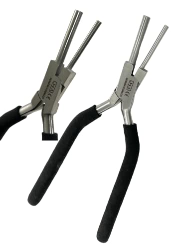 Cynamed,German Heavy Duty Bail Making Pliers,6 IN 1 Wire Looping Forming Pliers,BIG SIZE LOOPING PLIERS 13,16 & 20MM,SMALL LOOPING PLIER,5,7,10MM Anti Slip comfort grip handle(SMALL 3MM & 5MM) - style: SMALL 3MM & 5MM