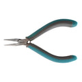The Beadsmith Simply Modern Chain Nose Pliers, 4.5 inches (114mm) with polished steel head, PVC grip handles and double-leaf springs, tool for jewelry making - size: Chain Nose