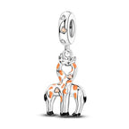 LAZA Charms for Bracelets 925 Sterling Silver Butterfly Summer Travel Ocean Lucky Charm Beads Pendant Jewelry for Women Mom - color: Love Giraffe