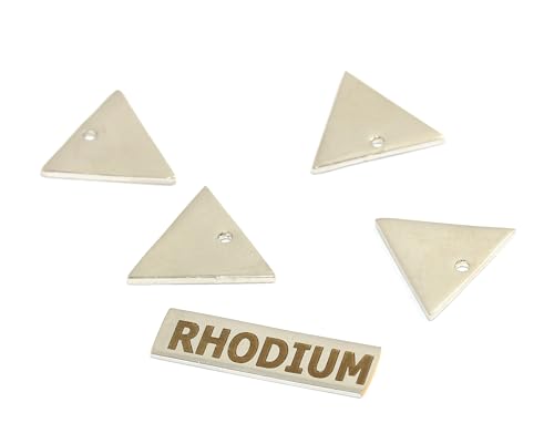 Rhodium Triangle Charms 1/3/5/10 pcs, Silver Triangle Pendants 14x16mm, Minimal Geometric Jewelry Making Supplies