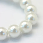 DanLingJewelry 70Pcs 12mm White Glass Pearl Beads Imitation Pearl Round Beads for DIY Craft Necklaces Bracelets Jewelry Making - color: 70pcs - Glass Pearl