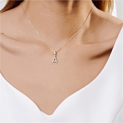 OVRUNS Initial Charm for Women,Letter Bracelet Necklace Charms Alphabet Pendant Charms With Clasp - color: Silver, style: Letter M