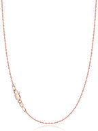 Jewlpire 18k Gold Plated 925 Sterling Silver Chain Necklace for Women, 1.1mm Cable Chains Necklace Thin & Dainty & Sturdy Women's Chain Necklaces, 14/16/17/18/20/22/24 Inches - color: 18K Rose Gold Plated, size: 20 Inch