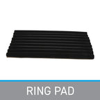 SSWBasics Large Black Velvet Ring Display Tray Organizer - 14-1/4"L x 7-1/2"W - Continuous