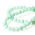 MJDCB Round Matte Frosted Blue Green Jade Loose Beads are Used in Jewelry Design to Make Bracelets and Necklaces (6mm) - color: Matte Blue Green Jade, size: 6mm