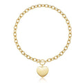 CHESKY 14K Gold Plated Chunky Necklace for Women, Trendy Paperclip Chain Necklace Thick Cross Heart Pendant Necklace Layered Herringbone Cuban Link Chain Toggle Necklaces Non Tarnish Jewelry - color: gold, style: heart