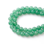 6mm 60pcs DIY Natural Green Aventurine Stone Beads Round Healing Crystal Gemstone Loose Beads for Jewelry Making Handmade Bracelet Necklace - color: Green Aventurine, size: 6mm