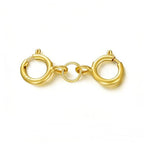 14K Yellow Gold Jewelry Clasp Necklace Extender, Double Lobster Clasp Bracelet Extension Connector for DIY Necklace Bracelet Anklet Jewelry Making, 14K Gold Double Spring Clasp (Style 3) - style: Style 3