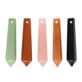 50mm Natural Red Jasper Black Obsidian Pink Quartz Aventurine Hexagonal Wand Jewelry Making Crystal Pointed Chakra Reiki Healing Beads 2mm Hole Drilled(Pack of 5) - color: Mix Gemstone