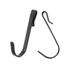 20Pcs J Shaped Stainless Steel Hanger Hooks - Clip-on Wire Rack Hanging Sink Grid Shelf Hook for Kitchen Bedroom Office, Black - color: Black, size: 0.1"