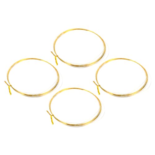 PATIKIL Half Hard Brass Wire, 4Pcs 32Gauge/0.2mm Diameter 10m/32.8ft Pure Craft Wire for Jewelry Making Beading Garden Plants - size: 32Gauge/0.2mm