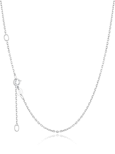 Silvora 925 Sterling Silver Chain Necklace 1.1/1.5mm Thin Silver Chain for Women Sturdy Shiny Women's Chain Necklaces Adjustable Length 16/18/20/22/24 Inches - color: Silver-1.5mm, size: 20 Inch