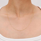 Gacimy Chain Necklace for Women, 14K Gold Plated/Silver Tone Cable Chain for Women, 1.1/1.3mm Thin Dainty Necklace Chains 16-24 Inch - size: 18 Inches, style: 1.1mm Gold