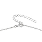 Horizontal Bar Necklace for Women, Sterling Silver or 14K Gold Plated Silver, Minimalist, CZ Diamond, Dainty Bar Pendant - Unique Jewelry Gift - style: Chain Fringe - Silver