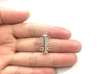 2pcs Adabele Authentic 925 Sterling Silver 3 Strands Multi-Strand Slide Lock Tube Clasp Set 20mm Hypoallergenic Nickel Free for DIY Layering Jewelry Making SS116 - color: Sterling Silver, size: 3-Strand clasp - 2pcs