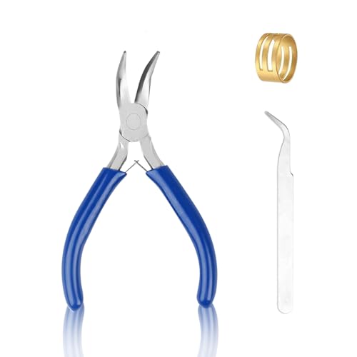 Bent Nose Pliers，Bent Chain-Nose for Crafting and Repair,Chain Jewelry Pliers - color: Dark Blue-bent Nose Pliers