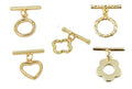 1Box 20 Sets Mixed 5 Styles 14K Real Gold Filled OT Toggle Clasps OT End Clasps Connectors Bar for Bracelet Necklace Jewelry Making (Style1)