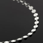 YOUBEIYEE 16.4 Feet Silver Sequin Chains for Jewelry Making Silver Plated Brass Jewelry Chain Roll with Jump Rings and Lobster Clasps - color: Sequin