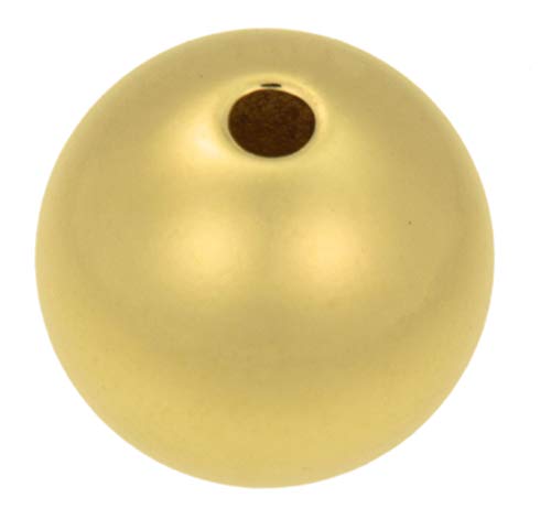 uGems 12mm Round Bead 14K Gold Filled - 2.5mm Large Hole, Seamless Jewelry Component, 1 Piece, Ideal for Beaders, Jewelers and Jewelry Making - SKU: j-458612 - size: 12mm